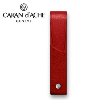 CARAN d'ACHE 瑞士卡達 LEMAN 利曼系列 小牛皮筆套. 紅(1)