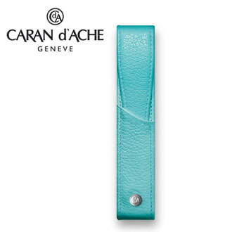 CARAN d'ACHE 瑞士卡達 LEMAN 利曼系列 小牛皮筆套. 天藍(1)