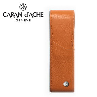 CARAN d'ACHE 瑞士卡達 LEMAN 利曼系列 小牛皮筆套. 橙(2)
