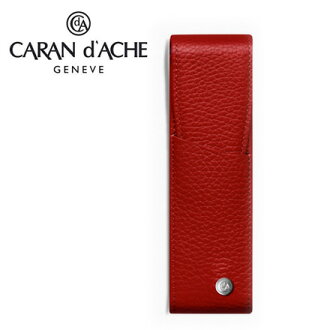 CARAN d'ACHE 瑞士卡達 LEMAN 利曼系列 小牛皮筆套. 紅(2)