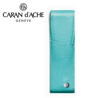 CARAN d'ACHE 瑞士卡達 LEMAN 利曼系列 小牛皮筆套. 天藍(2)