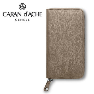CARAN d'ACHE 瑞士卡達 LEMAN 利曼系列 小牛皮仕女皮夾. 駝