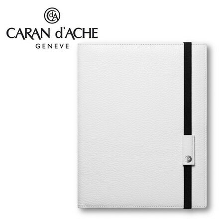 CARAN d'ACHE 瑞士卡達 LEMAN 利曼系列 小牛皮A5筆記本.白