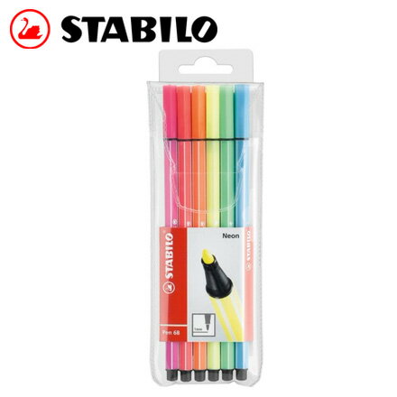 STABILO 德國天鵝 Pen 68 系列彩色筆(6806/) 6色 / 盒