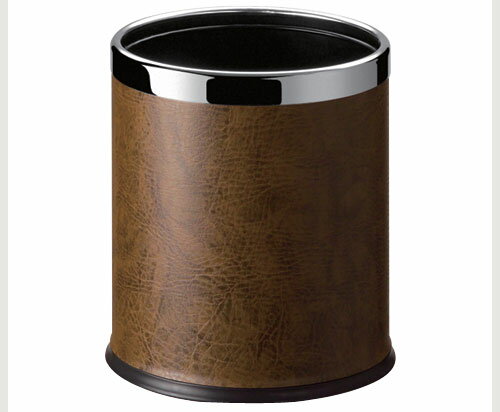 C45S-21 黃褐色人造皮 圓型雙層桶 / 個