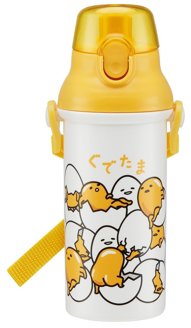 蛋黃哥兒童直飲杯 彈蓋式直飲杯 附背帶 日本製