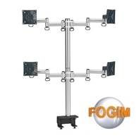 FOGIM 夾桌懸臂式液晶螢幕支架(四螢幕)-終身保固－TKLA-6034-SM  