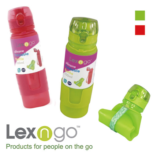 Lexngo可折疊瓶500ml (紅/綠)