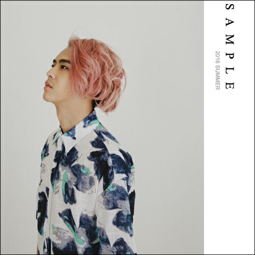 韓國製 短袖襯衫 寬版渲染大花朵【ST16511】- SAMPLE