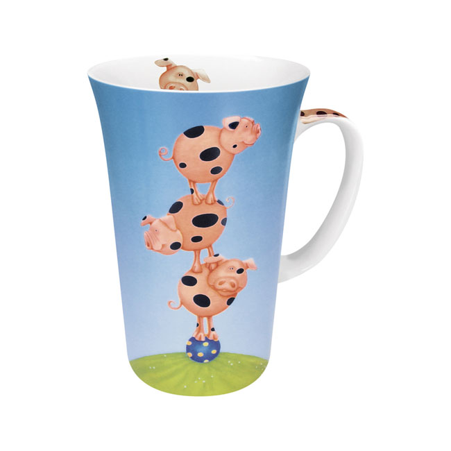 《富樂雅居》可愛動物系列~德國Konitz馬克杯-三隻小豬大拿鐵杯