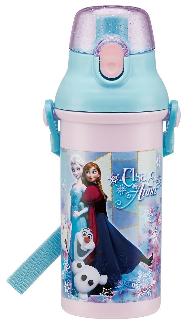 日本 Disnep 迪士尼彈蓋直飲式水壺 (日本製) - 冰雪奇緣 Elsa&Anna