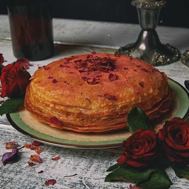 【葛藤甜點】玫瑰香檳千層蛋糕
