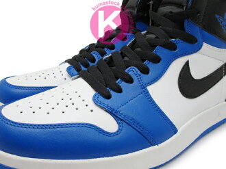 2015 經典重現 NIKE LOGO 完全復刻 NIKE AIR JORDAN 1 1.5 RETRO HIGH THE RETURN FRAGMENT 閃電 平民版 白黑藍 皮革 AJ 芝加哥 1986 年喬丹實戰款 (768861-106) ! 2