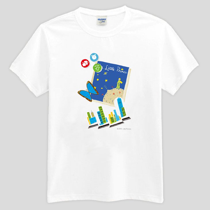 小王子電影版授權 - T恤：【 小王子筆記 】短袖中性 T-shirt ( 白 )