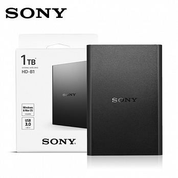 SONY 1TB USB3.0 低調簡約行動硬碟 HD-B1  