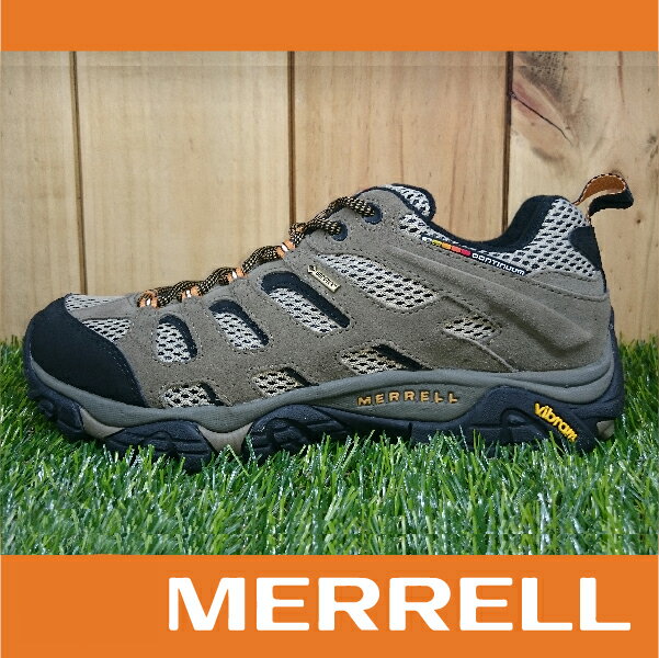 MERRELL MOAB GORE-TEX防水 男款低筒登山健行鞋 黃金大底 褐色