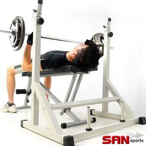 【SAN SPORTS 山司伯特】專業舉重架(啞鈴架槓鈴架.舉重床架.深蹲架臥推架臥舉架.運動健身器材.推薦)