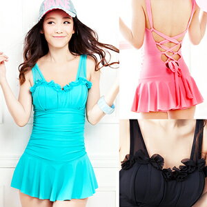 唯美浪漫.胸前立體花朵連身泳衣(連身泳裝.連體泳衣.連體泳裝.游泳衣.溫泉泡湯泳裝.溫泉泡湯泳衣.推薦.哪裡買.特賣會.專賣店)E311-A15009