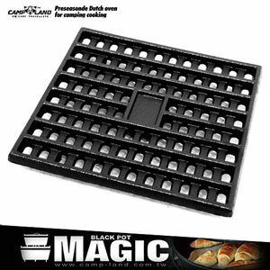 【CAMP-LAND】19x19CM焚火台專用鑄鐵炭床(烤肉爐配件.野炊戶外登山休閒露營用品.推薦哪裡買) P086-IRON013