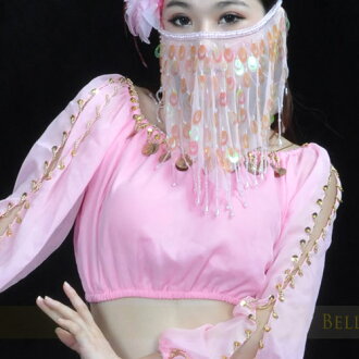華麗鳳尾面紗(中東肚皮舞服飾.肚皮舞紗巾.紗巾.面頭紗.舞蹈配件.表演紗巾.面巾.印度舞紗巾.舞蹈面紗.推薦)