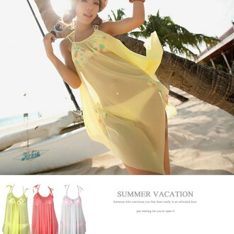 『泳裝出清』沙灘魅力.薄紗綁帶點點比基尼三件式泳衣(三件式泳裝.泡湯泳衣.泡湯泳裝.專賣店.特賣會.推廌)