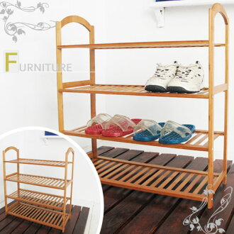 四層竹鞋架67*26*72cm(穿鞋椅.椅子.矮凳.置物櫃)