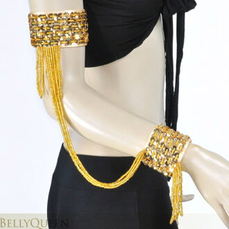 華麗連鬚雙環手鏈一個(手鍊.肚皮舞服飾配件飾品.表演服飾.演出服飾.舞蹈服飾.中東肚皮舞.專賣店.特賣會.推薦)