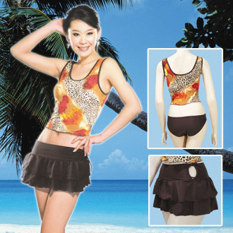 『泳裝出清』三件式媚麗女泳裝.運動