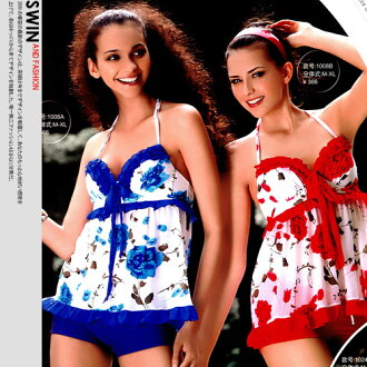 『泳裝出清』玫瑰花園兩件式泳裝.運動