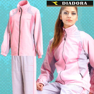 【DIADORA】粉漾‧女性網裡運動套裝(運動外套.休閒外套.透氣外套.透氣長褲.休閒褲.運動服.休閒套裝.便宜)