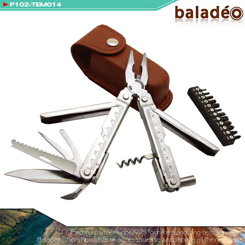 【baladeo】冒險家工具組(多功能折刀.萬用刀.工具刀.工具鉗.戶外刀.露營.推薦)