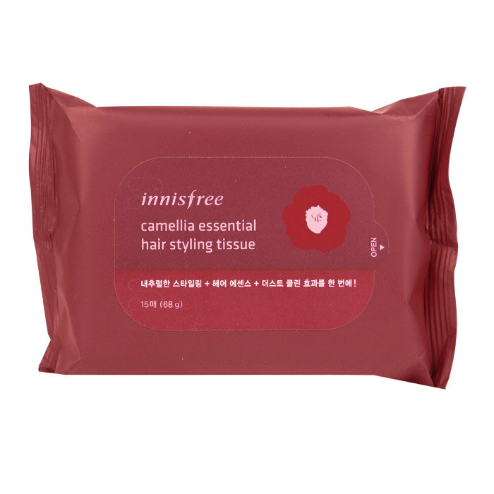 韓國 innisfree 山茶花精華造型護髮濕紙巾 15入/68g【86小舖】