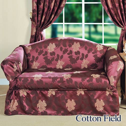 【米蘭】提花單人沙發便利套-紫色