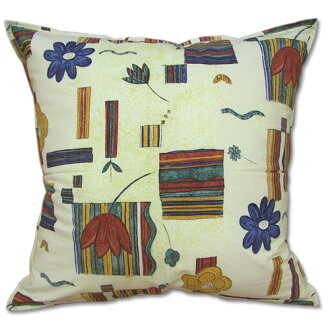 【鬱金香】純棉印花抱枕-藍(60x60cm)