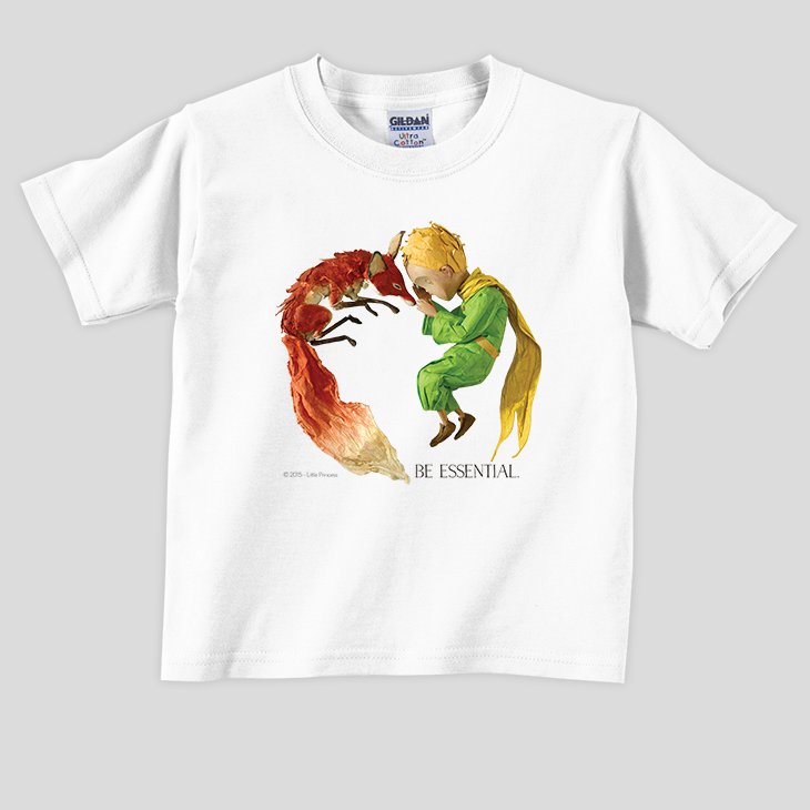 小王子電影版授權 - T恤：【 愛的連結 】兒童短袖 T-shirt ( 白 / 粉紅 / 水藍/ 麻灰 / 藏青 / 黑 )