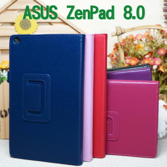 【斜立、帶筆插】華碩 ASUS ZenPad 8.0 Z380C P022 /Z380KL P024 專用荔枝紋皮套/書本式側掀平板保護套/支架展示  