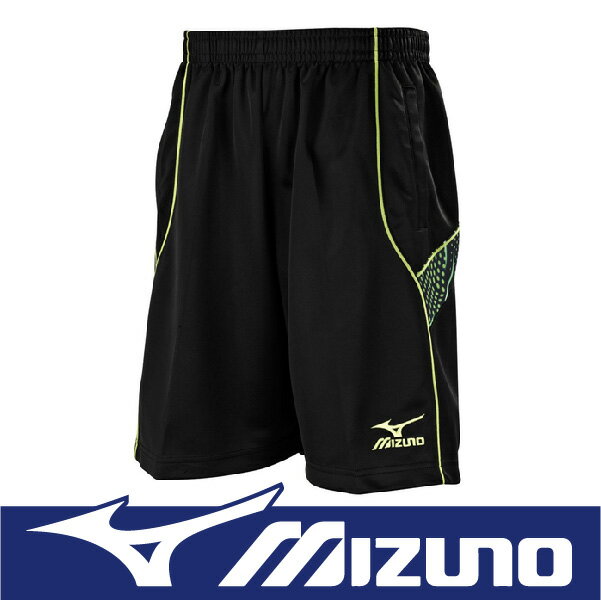 MIZUNO 美津濃 針織運動短褲 32TB550193 黑x蘋果綠 (男)