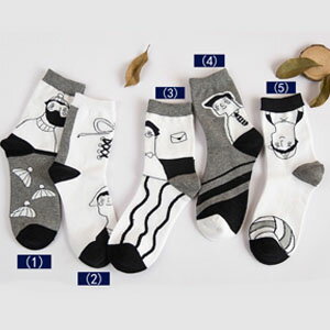 美麗大街【104110703】日韓流行舒適好穿中筒襪 運動襪 單車襪 五款可選