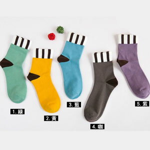 美麗大街【104110709】日韓流行舒適好穿中筒襪 運動襪 單車襪 五色可選