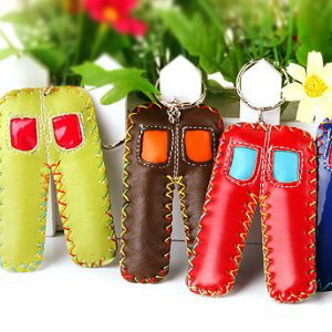 美麗大街【BFO20E5E25】皮革牛仔褲造型掛飾鑰匙圈