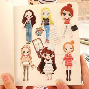 美麗大街【BFTK11E721】女孩變裝單張入貼紙