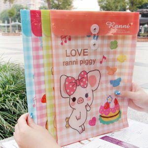 美麗大街【BFTK12E102】茶包豬繞線資料夾文件袋