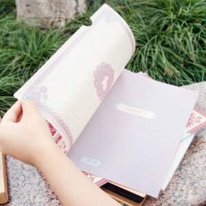 美麗大街【BFTK12E169】碎花紋抽竿夾資料夾