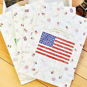 美麗大街【BFYNOE6027】國旗塗鴉車線筆記本