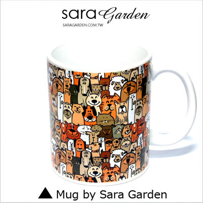 (24H) 客製 質感 彩繪 馬克杯 Mug 狗狗 排排坐 毛孩子 咖啡杯 陶瓷杯 杯子 Sara Garden 手作【M0320014】