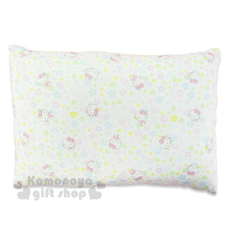 〔小禮堂嬰幼館〕台灣 佳美 Hello Kitty 寶寶枕頭《白.花花.動作.滿版》中凹型