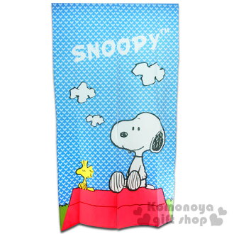 〔小禮堂〕史努比 門簾《藍.坐姿.狗屋.糊塗塔克》85x150cm