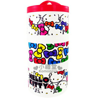〔小禮堂〕Hello Kitty 直立式保鮮盒組《3入.KT臉》分類保存真方便