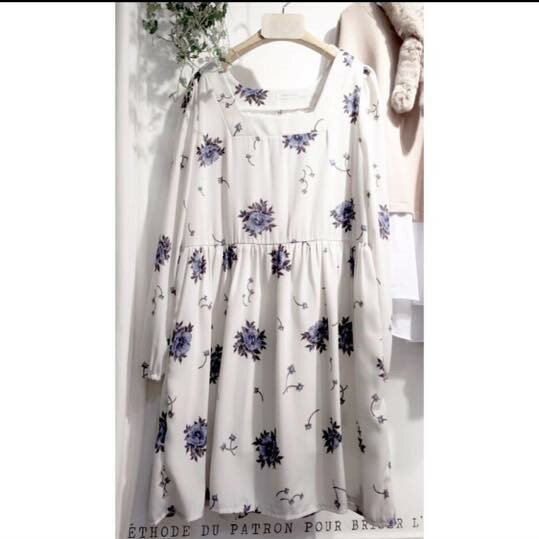 [Flower Korea]棉質印花浪漫洋裝