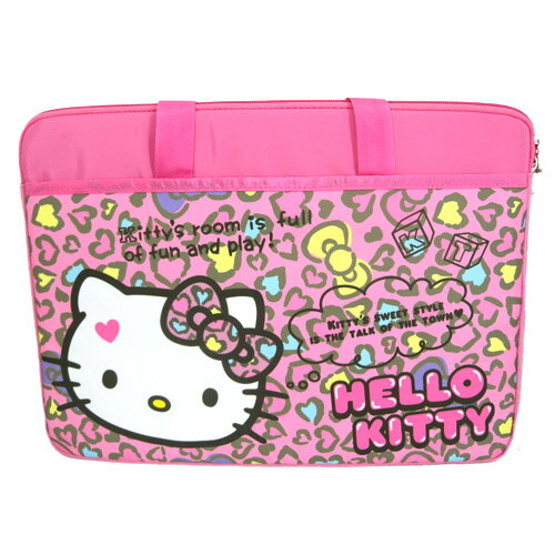 【真愛日本】15082600007 輕巧電腦包-13吋摩登粉 三麗鷗 kitty 保護套 保護殼 電腦配件  